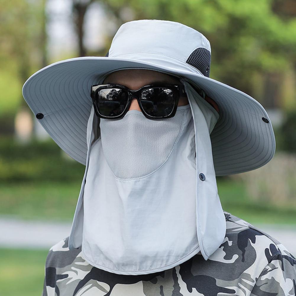 Fishing Hat with Neck Flap and Face Mask