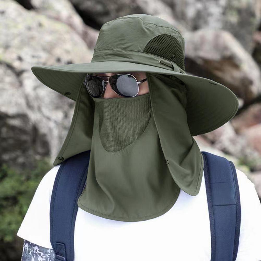 Fishing Hat with Neck Flap and Face Mask