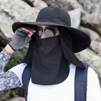 Fishing Hat with Neck Flap and Face Mask