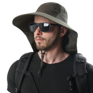 Fasten Strap Fishing Boonie Hat with Neck Flap