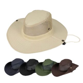 Wide Brim Fishing Sun Hat with Breathable Mesh