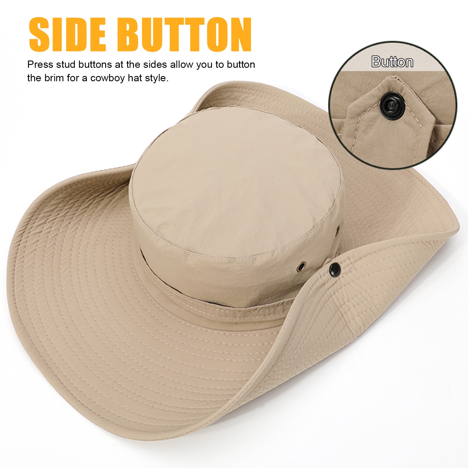 Foldable Wide Brim Sun Hat for Fishing and Hiking