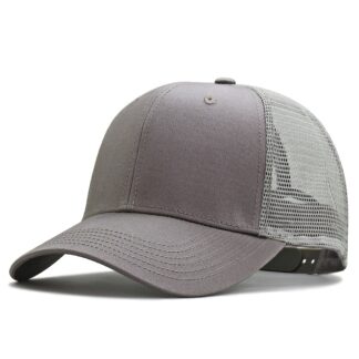 Mesh Cap with Adjustable Snapback and Wide Brim