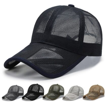 Quick Dry Full Mesh Hat with Adjustable Fit and Breathable Design for Outdoor Sports - Image 2
