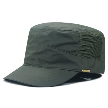 Flat Top Mesh Hat with Large Brim - Image 3