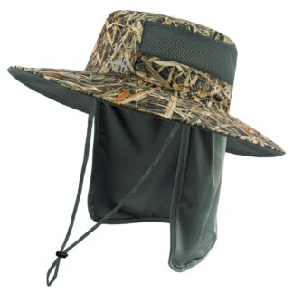 Straw Hat Round Gifts Camouflage Breathable Wide Brim Boonie Hat Outdoor Mesh Cap for Travel Fishing Bucket Hat with Water Hat Men, Men's, Size: One