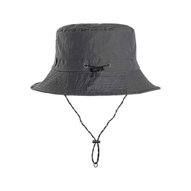 Wide Brim Fisherman Bucket Hat with Adjust Wind String